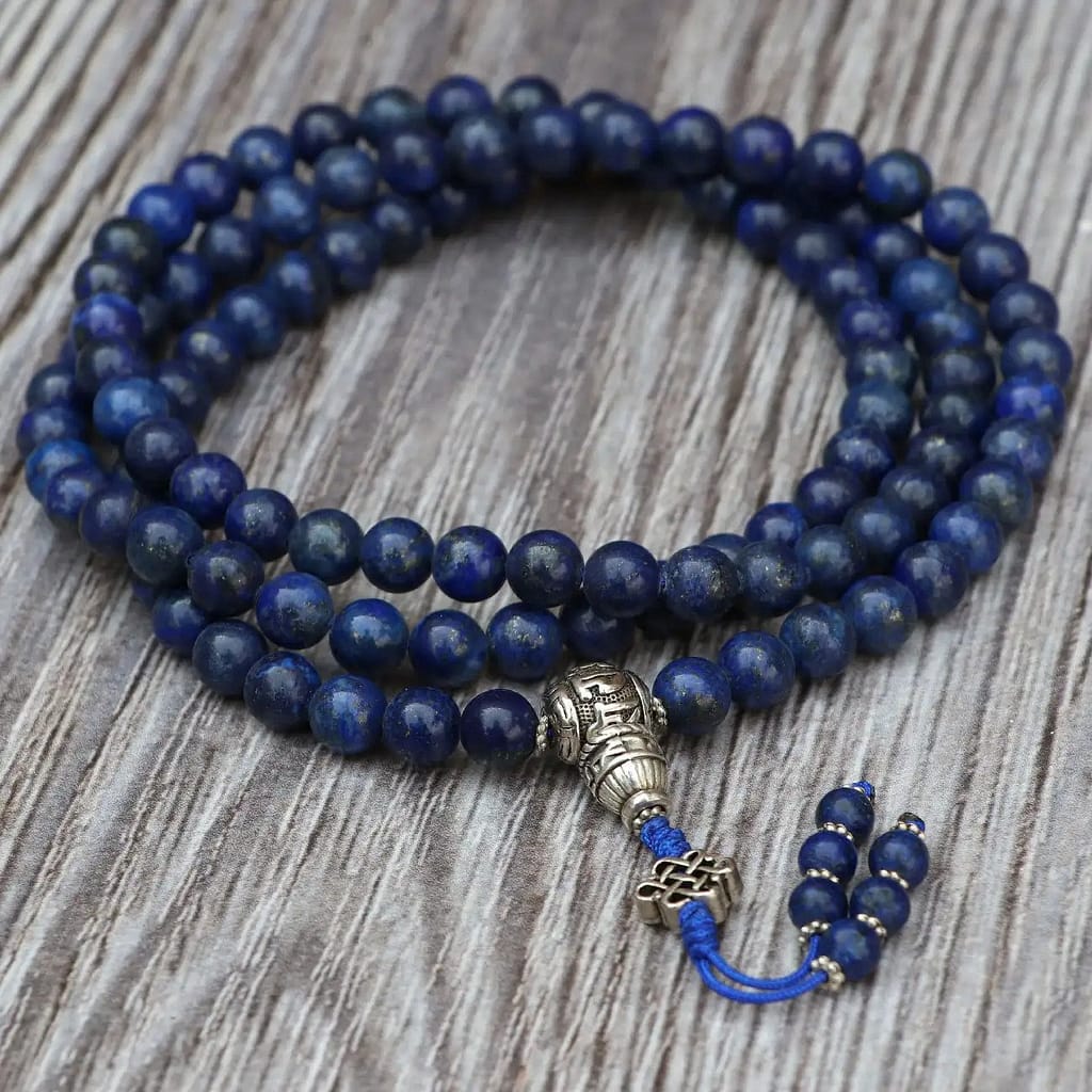 Beaded Mala made from Lapis Lazuli for healing
