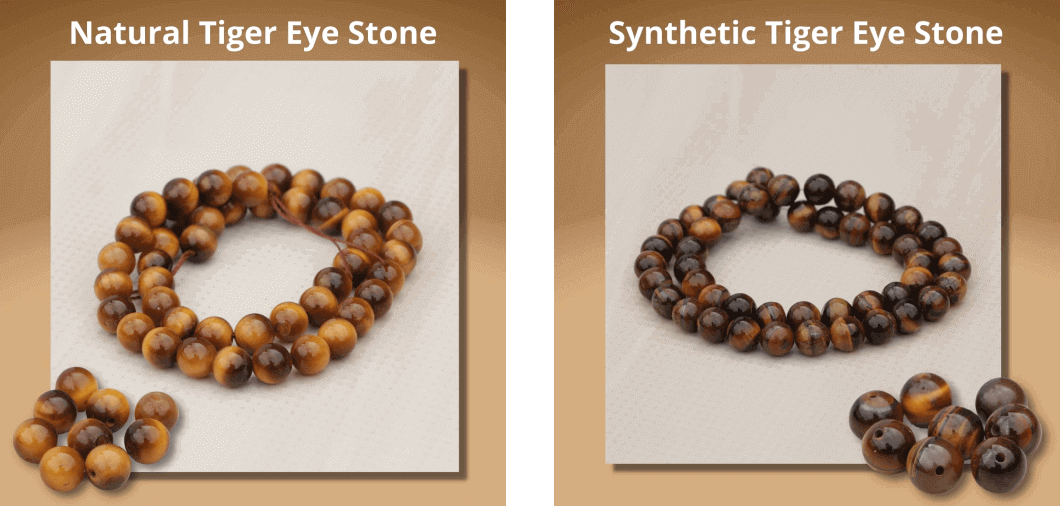 Tiger eye natural and syntheticstone