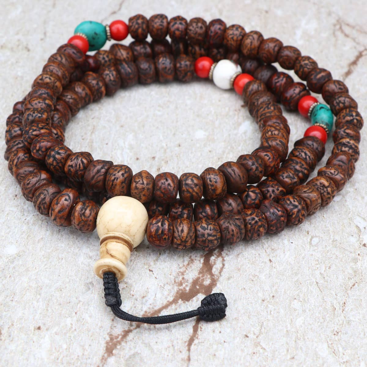 108 Prayer Beads Mala - Old Bodhi Seed Beads – Tibet/Nepal - Amazigh Ethnic  Jewelry