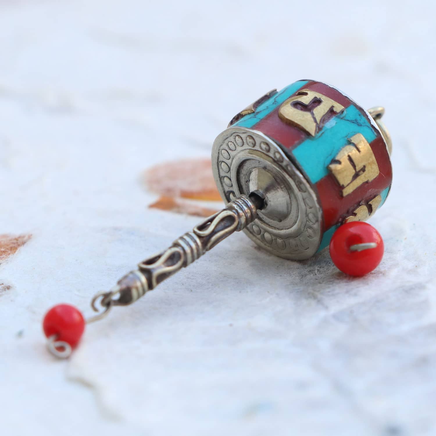 Tibetan prayer clearance wheel earrings