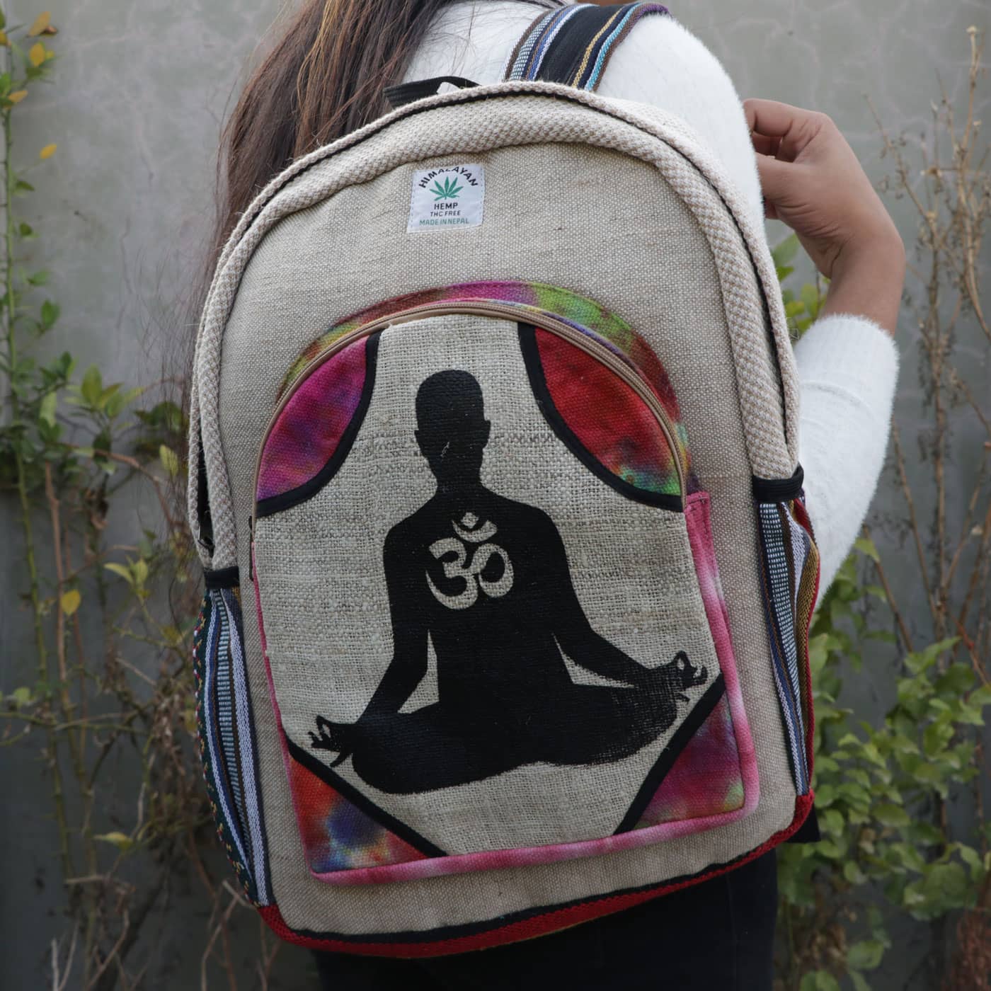 Meditated People Himalayan Pure Hemp School Bag Nirvana Mala