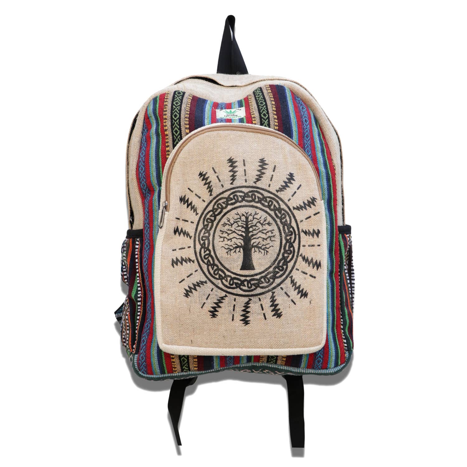 Life Of Tree Embroidered Himalayan Pure Hemp Bag